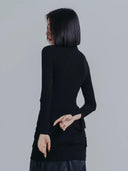 Modern Black Standing Collar Cheongsam Dress Elegant Spring Fashion
