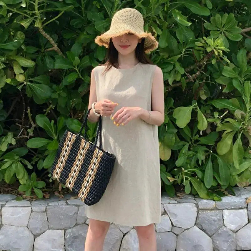 Chic Korean Vest Dress Effortless Elegance Modern Style