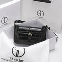 Luxurious Crocodile Leather Shoulder Bag Chic Messenger 2023