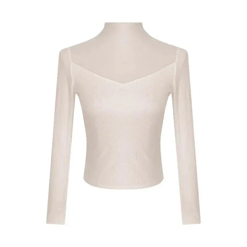 Desire Patchwork Autumn Slim Mesh Chic Korean Style Comfort