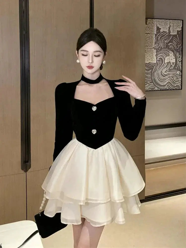 Princess Tulle Tutu Dress Velvet And Tulle Elegance Style
