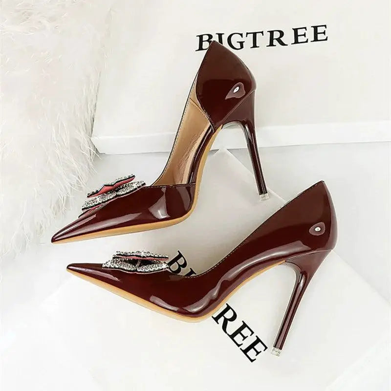 Butterfly Banquet Rhinestone Shoes Autumn 2023 Style