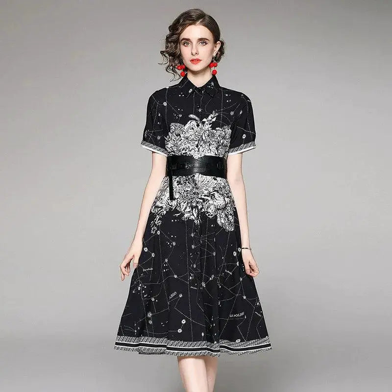 Floral Cardigan Dress Premium Polyester Summer Style Chic