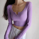 Chic Long Sleeve Tee for Office Wear