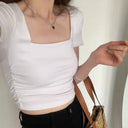 Breathable Apricot Pleated Top Everyday