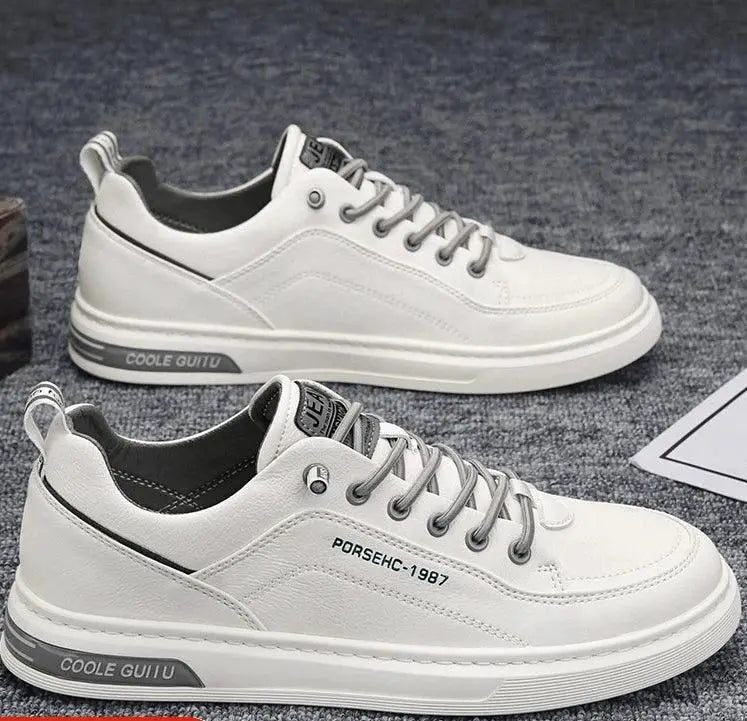 White Autumn Casual Flats For Men Comfortable Everyday Wear