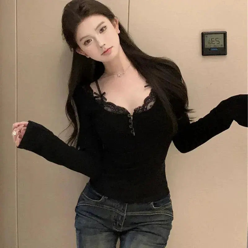 Autumn Lace Top Elegant Style for Sophisticated Women