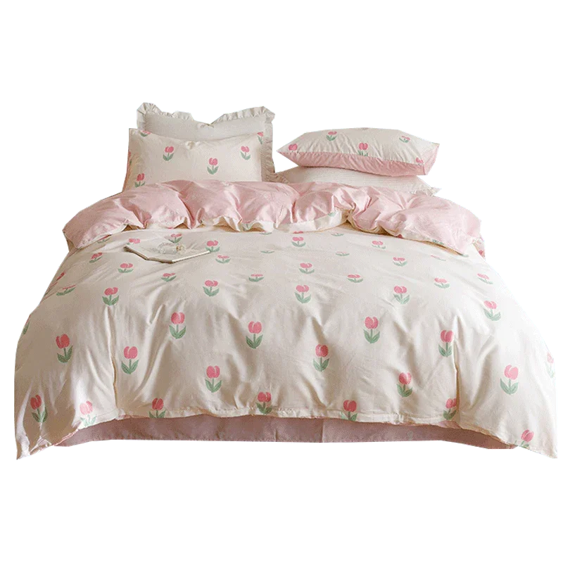 Princess Style Bed Four Piece Pure Cotton Bedding Set