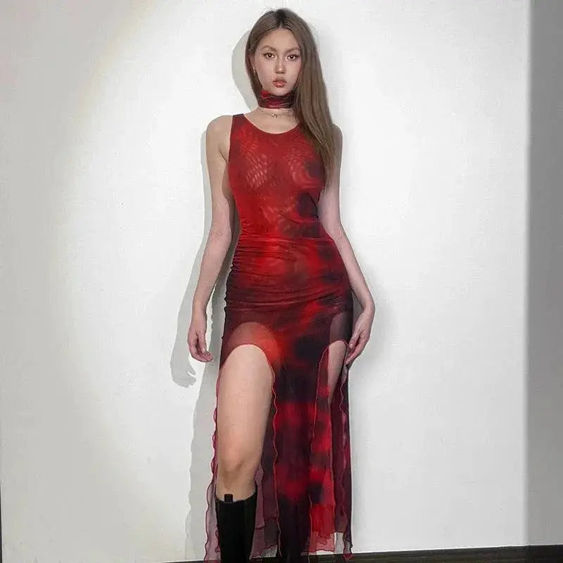 Sleek Tie Dye Dress Urban Style Staple for Fashion Trends