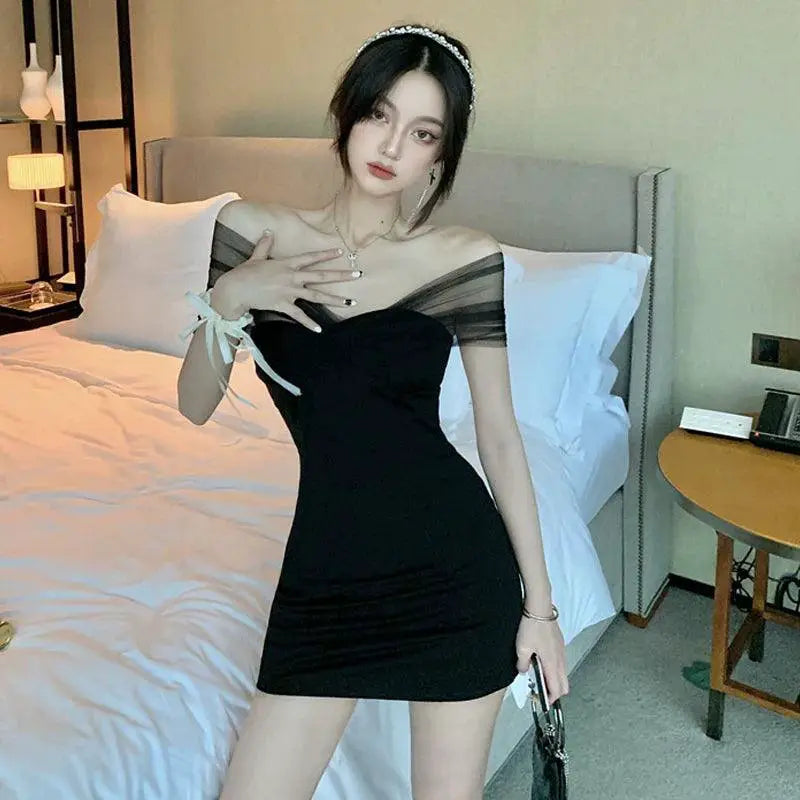 Nightclub Chic Black Dress Socialite Fashion Choice