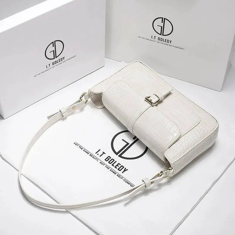 Luxurious Crocodile Leather Shoulder Bag Chic Messenger 2023