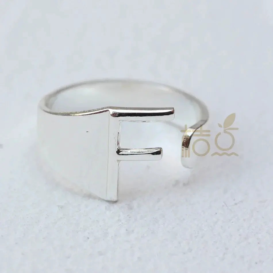 DIY Personalized Silver Letter Ring For Ornament Accessories