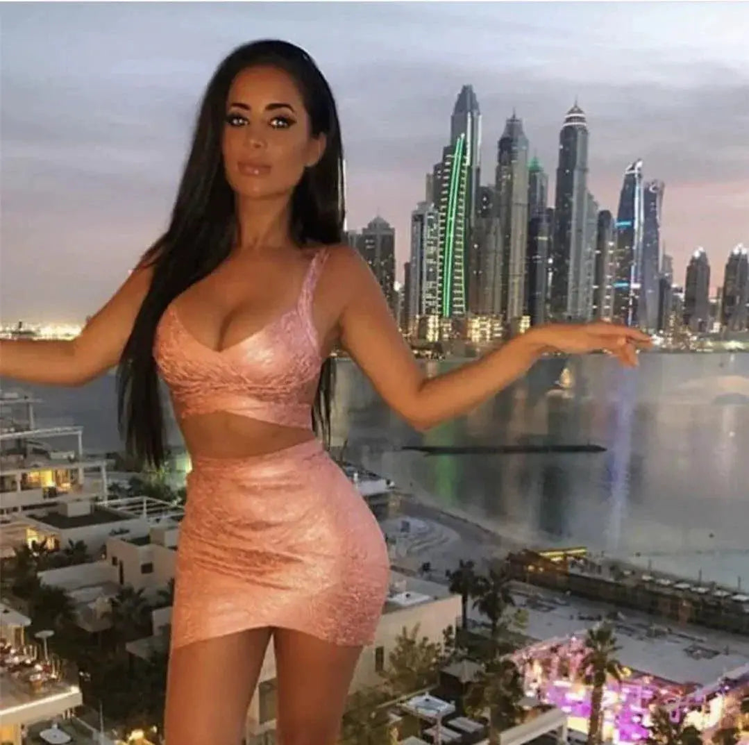 Golden V Neck Halter Dress For Summer Trendsetters