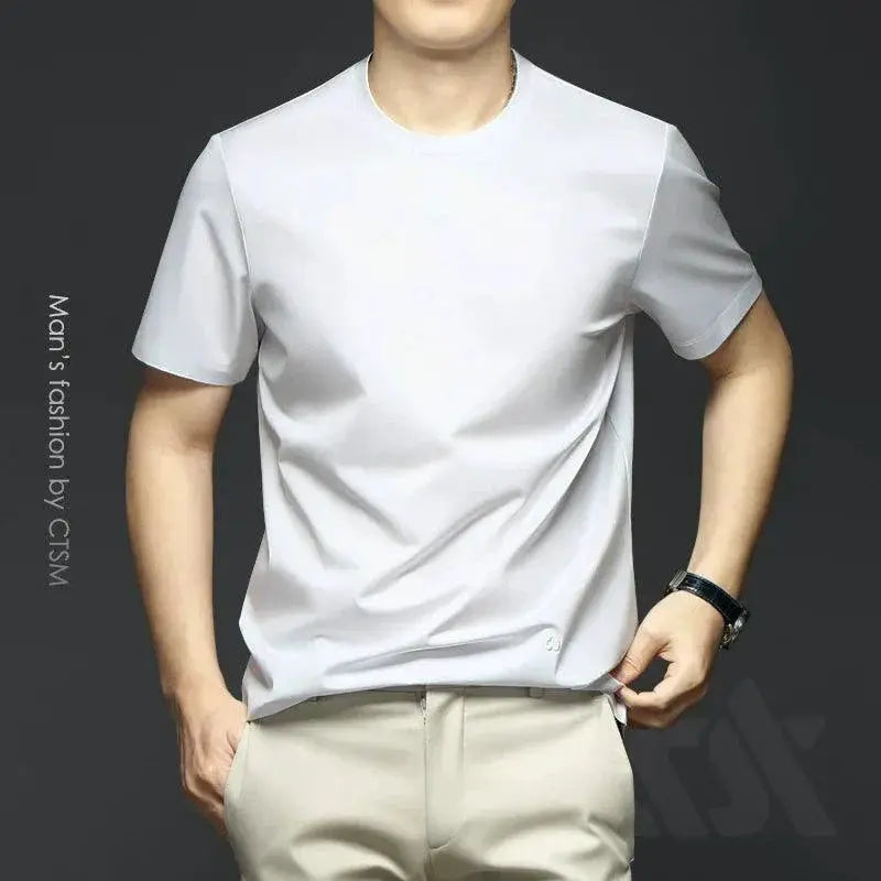 Classy White Cotton T Shirt For Men Summer Style Essential