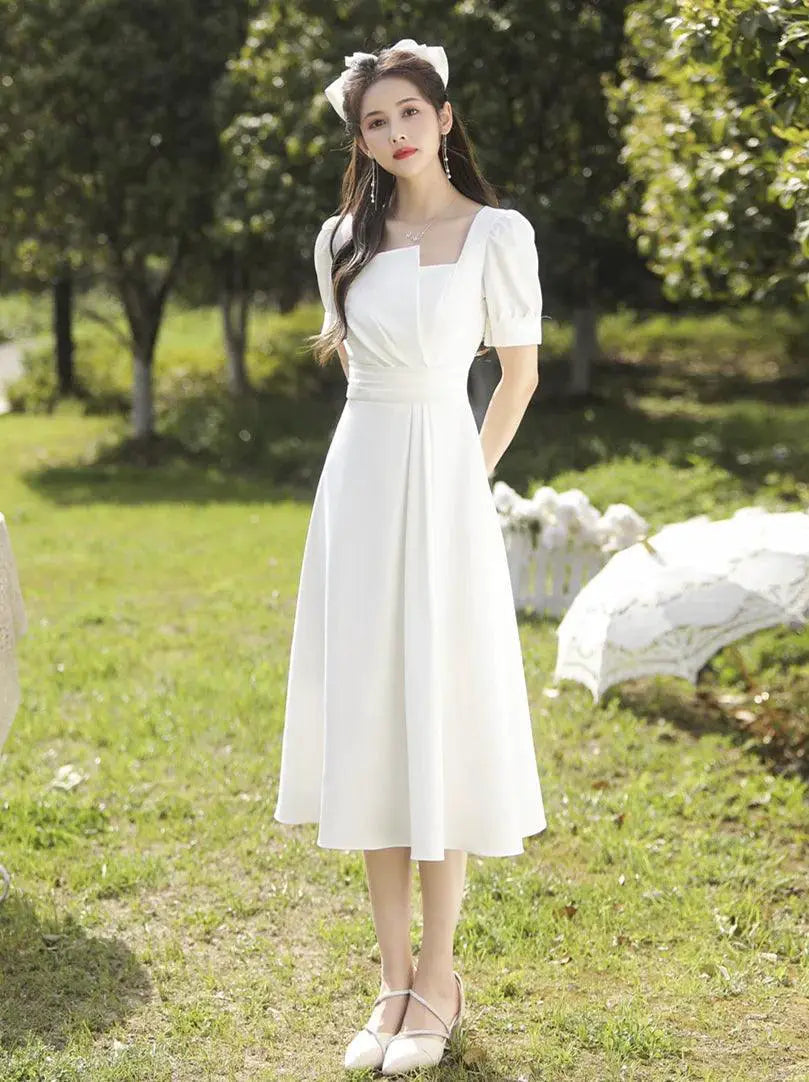 French Elegance Wedding Dress for Stylish Engagement Attire
