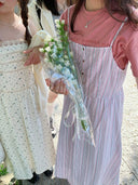 Universe Striped Vest Dress: Galaxy Fashion Elegance