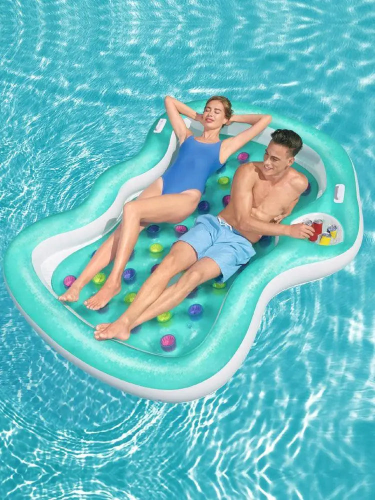Thickened Double Inflatable Floating Row For Adults And Kids