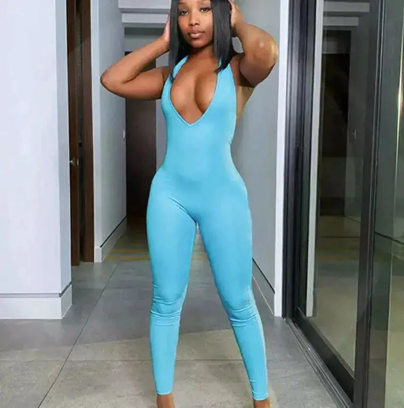 Backless Bodysuit Romper Stylish Party Outfit With Edgy Look