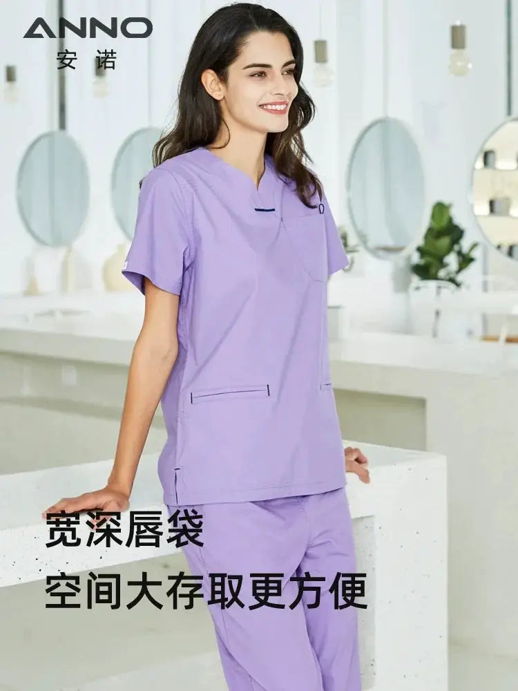 Annuo Elastic Dental Women's Surgical Gown for Comfort
