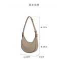 Secure Zipper Crescent Handbag for Women