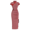 Elegant Lace Cheongsam Dress with Stylish Lace Knit Design