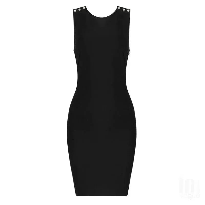 Elegant Bare Back Bandage Dress Versatile Statement Piece