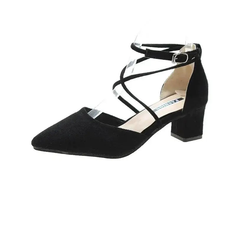 Korean Style Pointed Flats Strappy Heels Chic Everyday Trend
