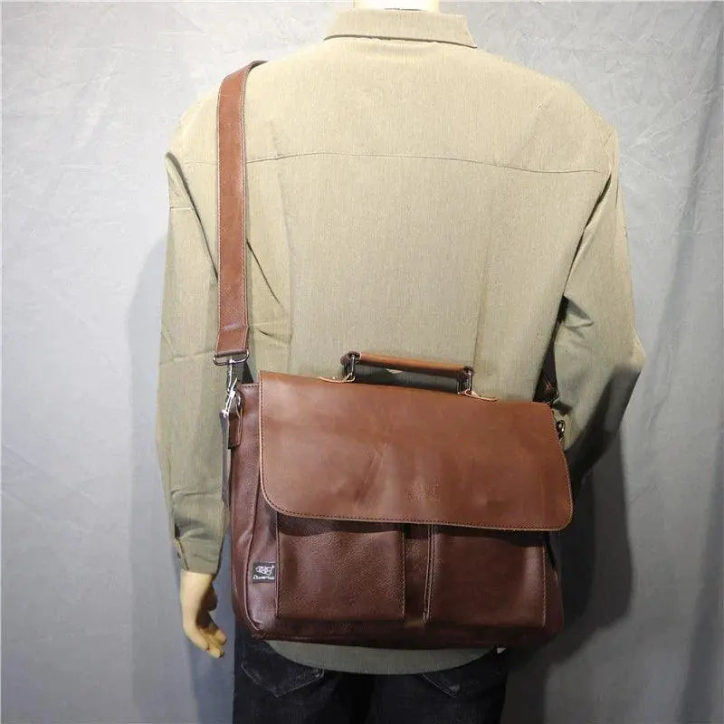 Retro Messenger Bag Japanese Inspired Carryall With Leather