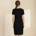 Polished V-Neck Dress for Women at Work