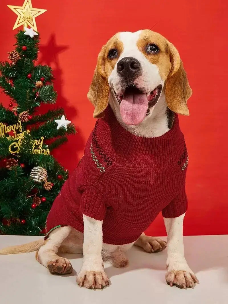 Warm Christmas Dog Sweater for Holidays — product view 17