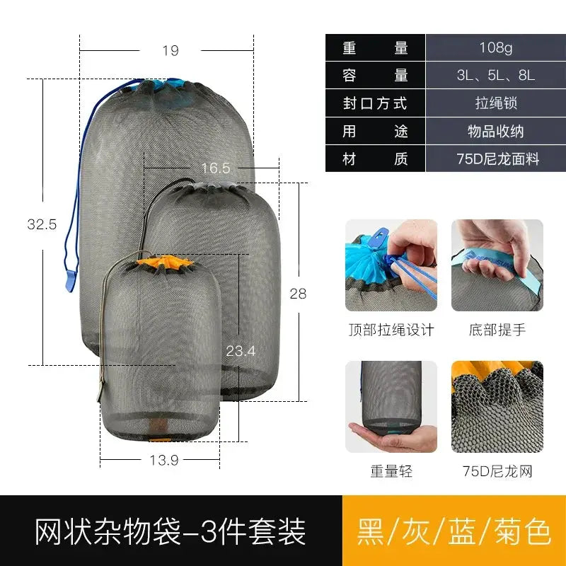 Sea To Summit Travel Ditty Bag Set Three Piece Multi Color