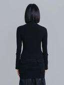 Modern Black Standing Collar Cheongsam Dress Elegant Spring Fashion