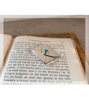 925 Sterling Silver Carved Turquoise Envelope Photo Box