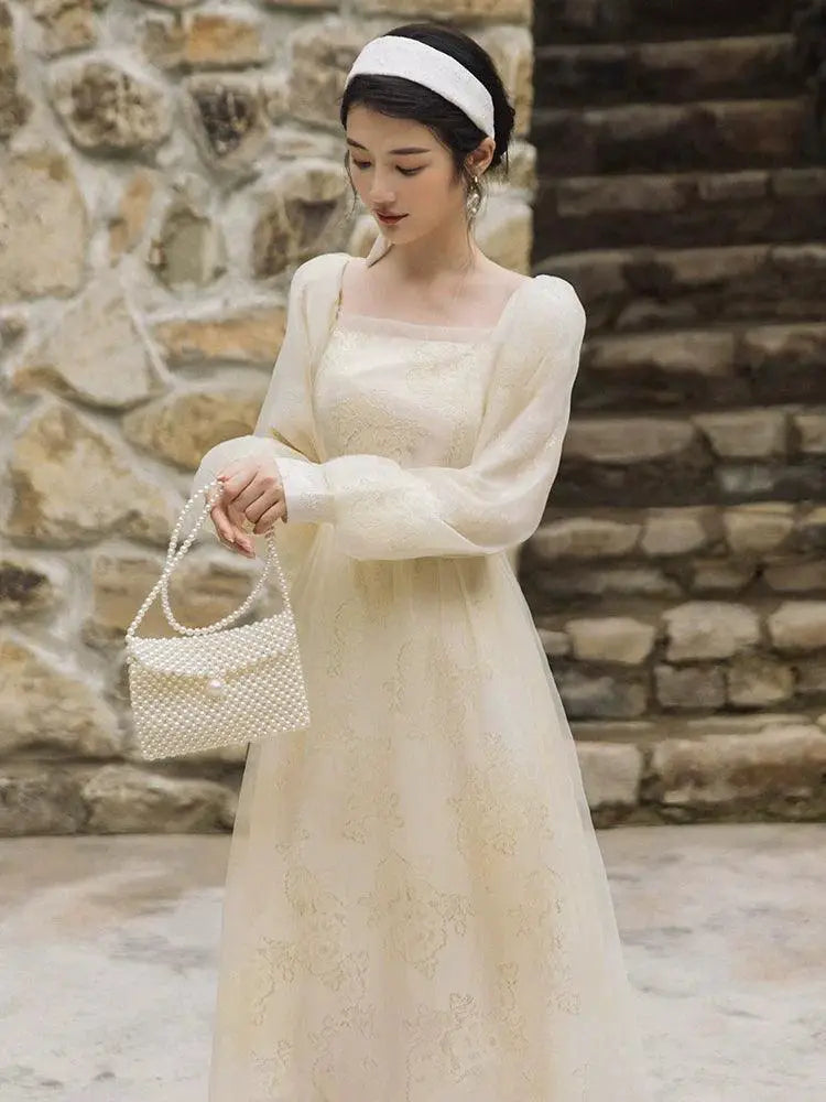 Enchanting Lace Engagement Dress Vintage Charm And Elegance