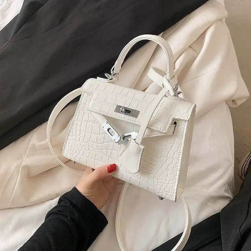 Spring Crocodile Pattern Shoulder Bag PU Leather Women