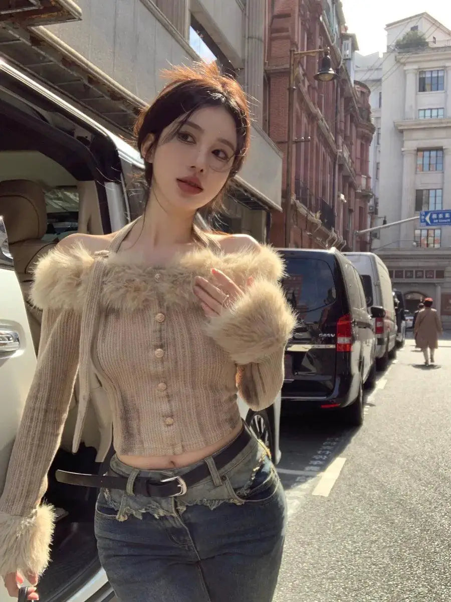 Chic Off Shoulder Korean Style Sweater Trendy Pullover