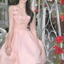 French Slip Dress Diamond Inlay Embroidered Chic Style