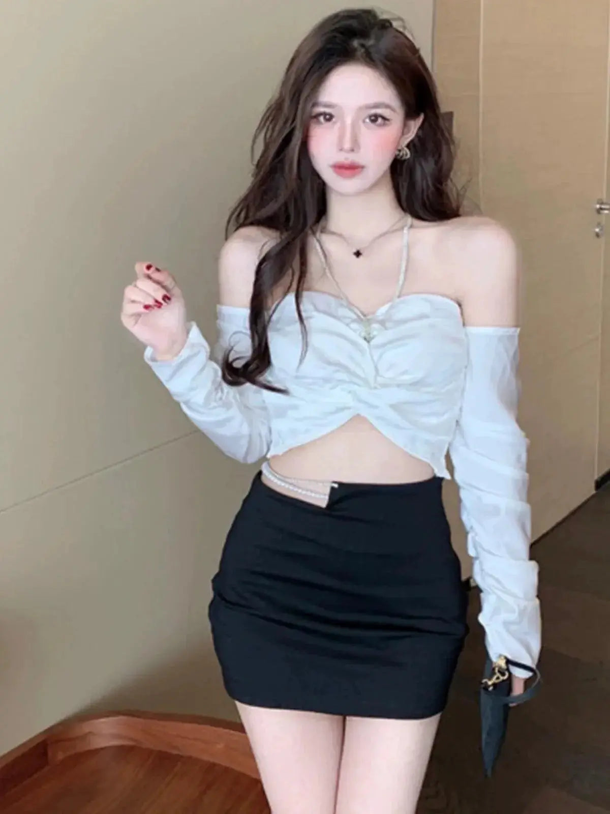 Internet Celebrity Hollow Halterneck Top for Trendsetters