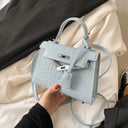 Spring Crocodile Pattern Shoulder Bag Stylish Women's Carry-On