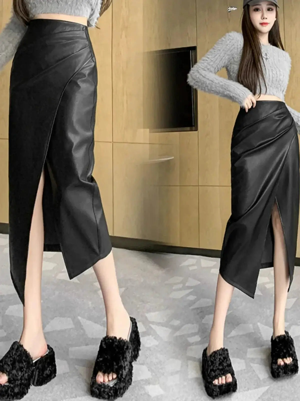 High Waist PU Leather Skirt Fashion Forward Elegance