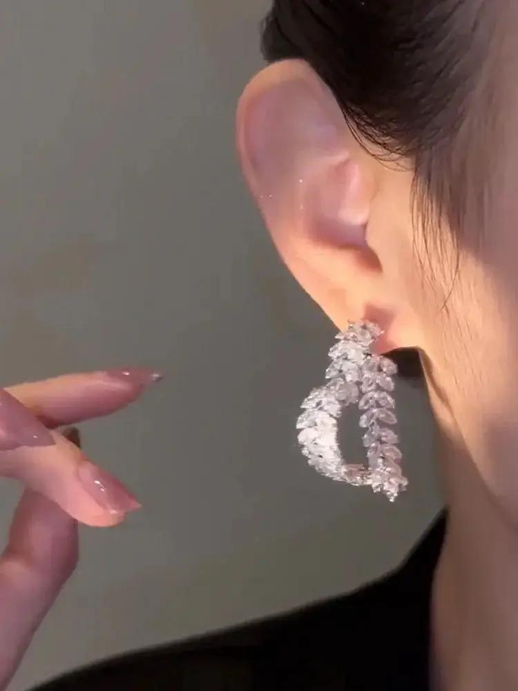 Elegant Heart Wheat Earrings For Women Unique Luxury Design - OurLum.com