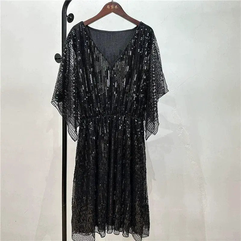 Glittering Beaded Dress Sparkle Shine Elegant Statement