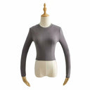 Solid Threaded Long Sleeve Tee for Youth Stylish Fashion