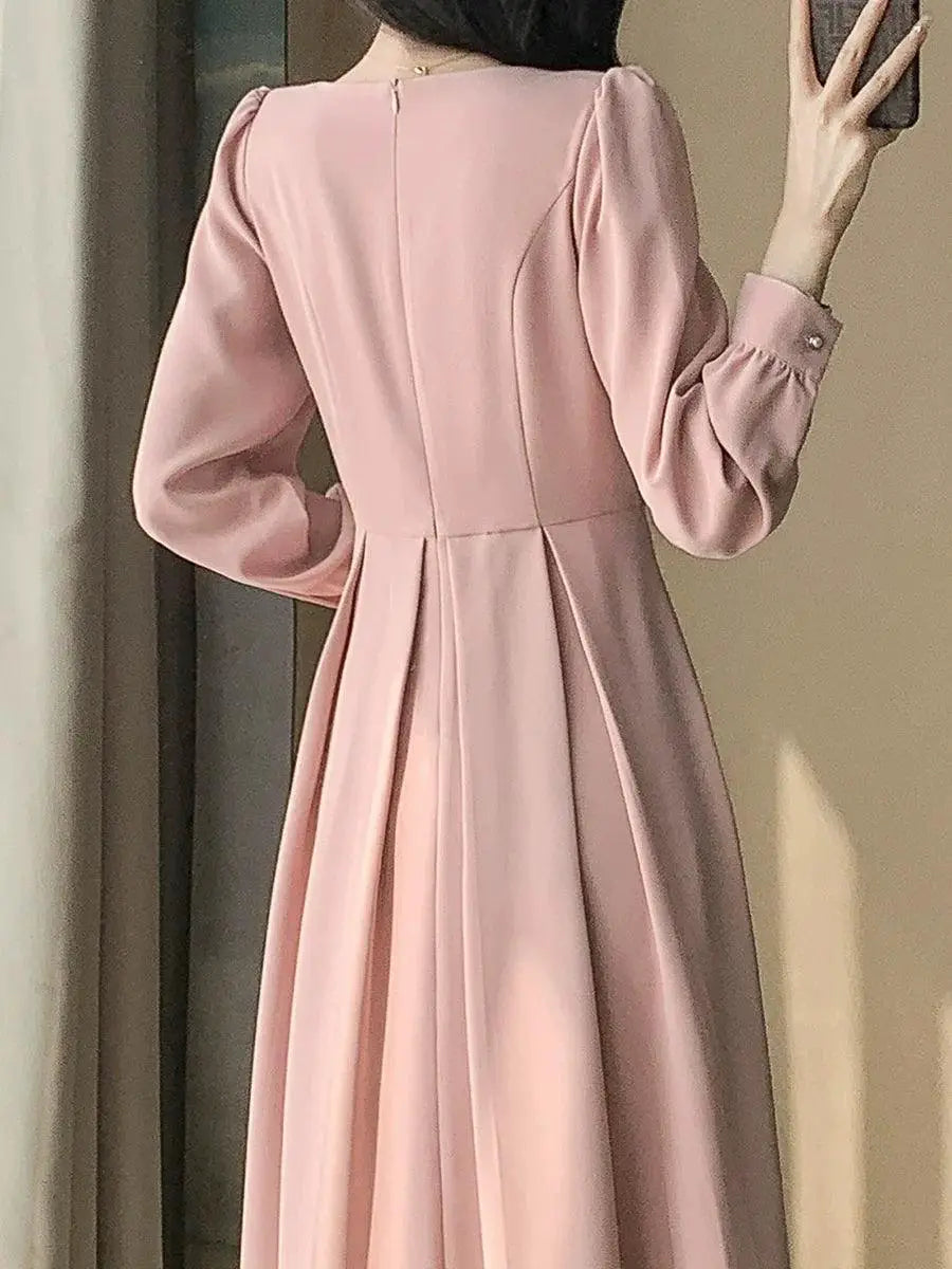 Goddess Elegance Midi Dress Sophisticated Spring Style