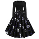 Floral Pumpkin Halloween Dress for Women