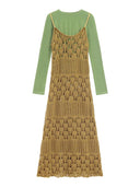 Korean Knitted Bandage Dress Chic Spaghetti Strap Outfit