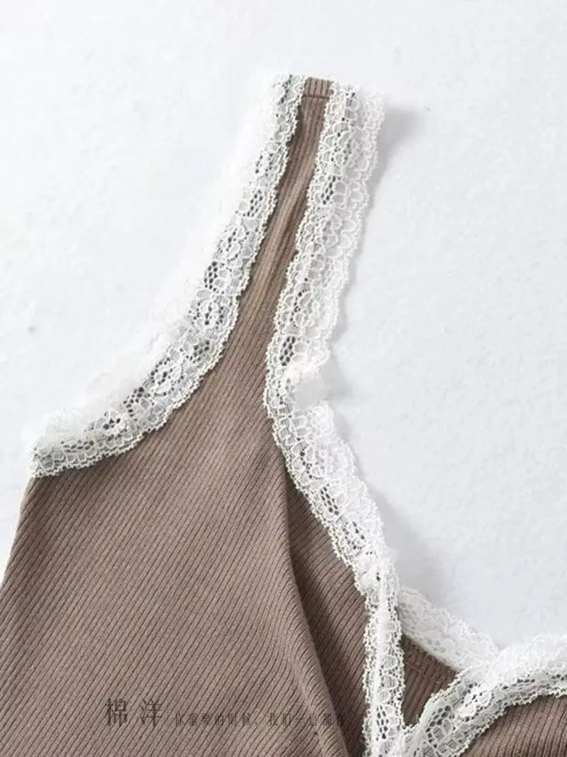 Retro Lace Tank Top Elevate Streetwear Style Today