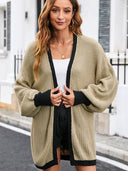 Fashion Drop-Shoulder Long-Sleeve Loose Cardigan Sweater