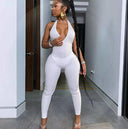 Backless Bodysuit Romper: Stylish Party Outfit with Edgy Look