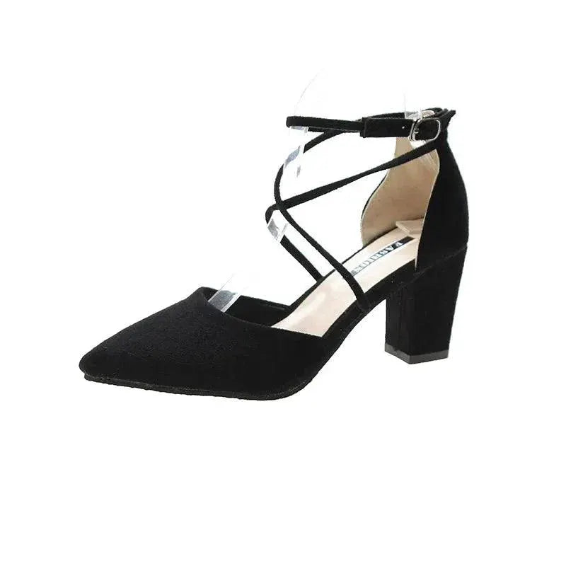 Korean Style Pointed Flats Strappy Heels Chic Everyday Trend